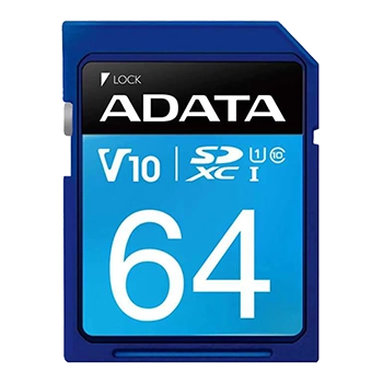 کارت حافظه SDXC ای دیتا مدل  Premier کلاس 10 استاندارد UHS-I V10 سرعت 100MBps ظرفیت 64 گیگابایت